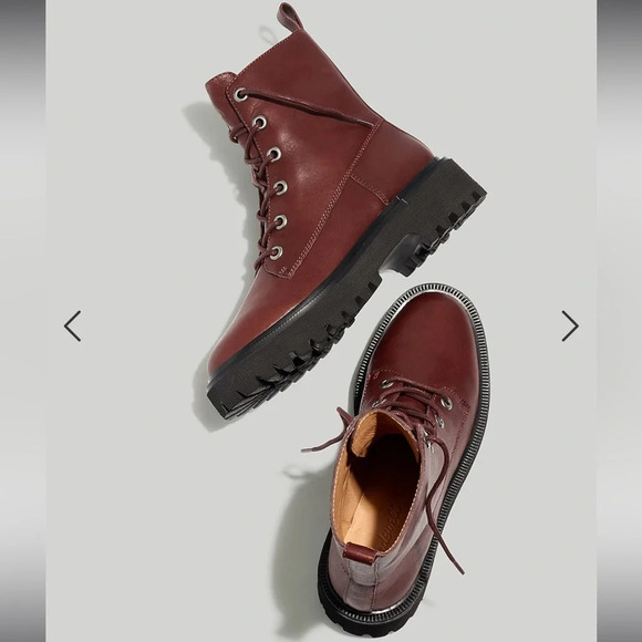 Madewell The Rayna Lace-Up Boot in Leather, size 8.5 - Picture 1 of 11